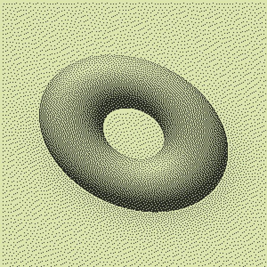 Floyd–Steinberg dithering on the same orbital source at scale 3